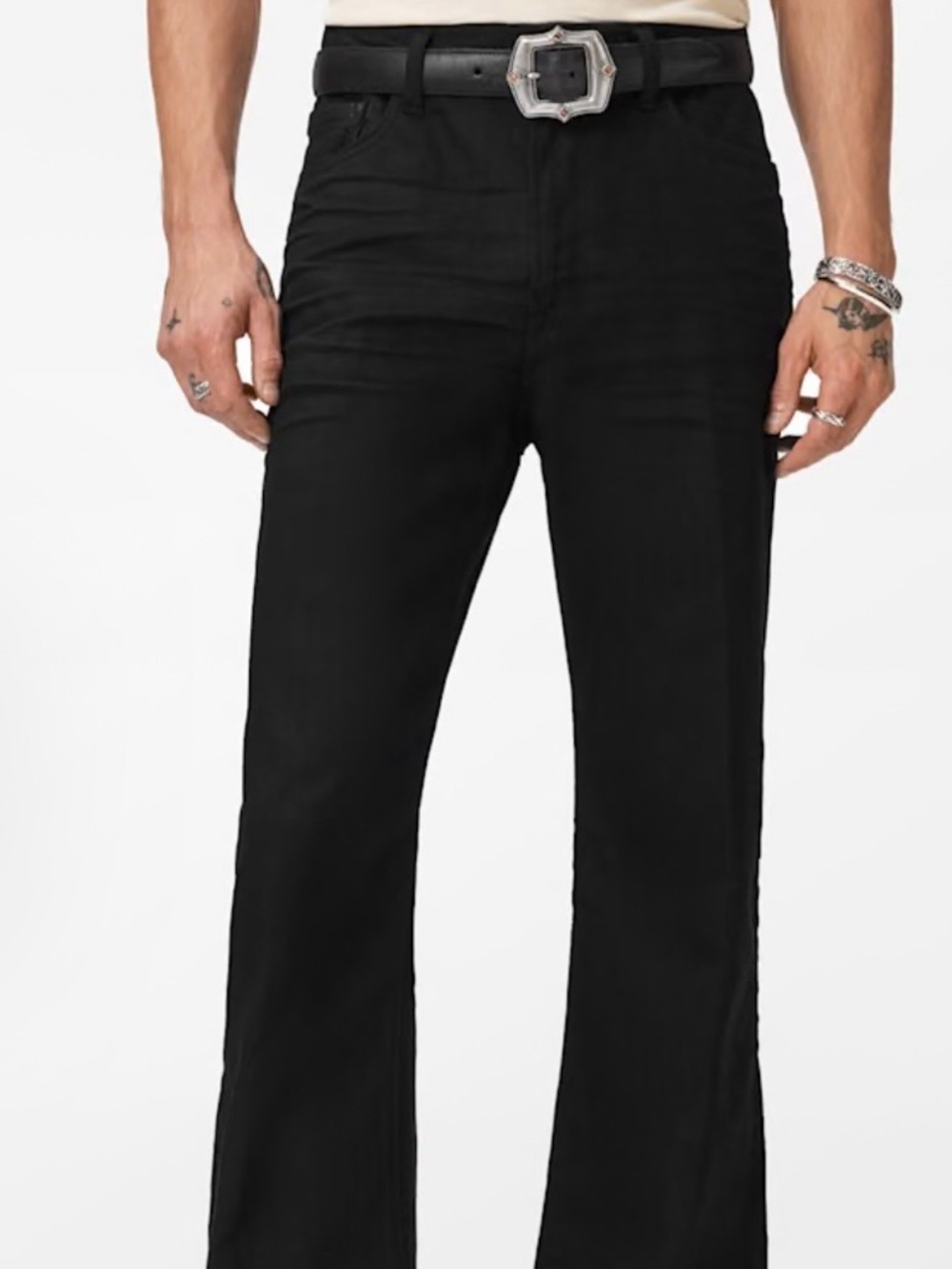 JOHN VARVATOS Bootcut Jean, black 26 waist